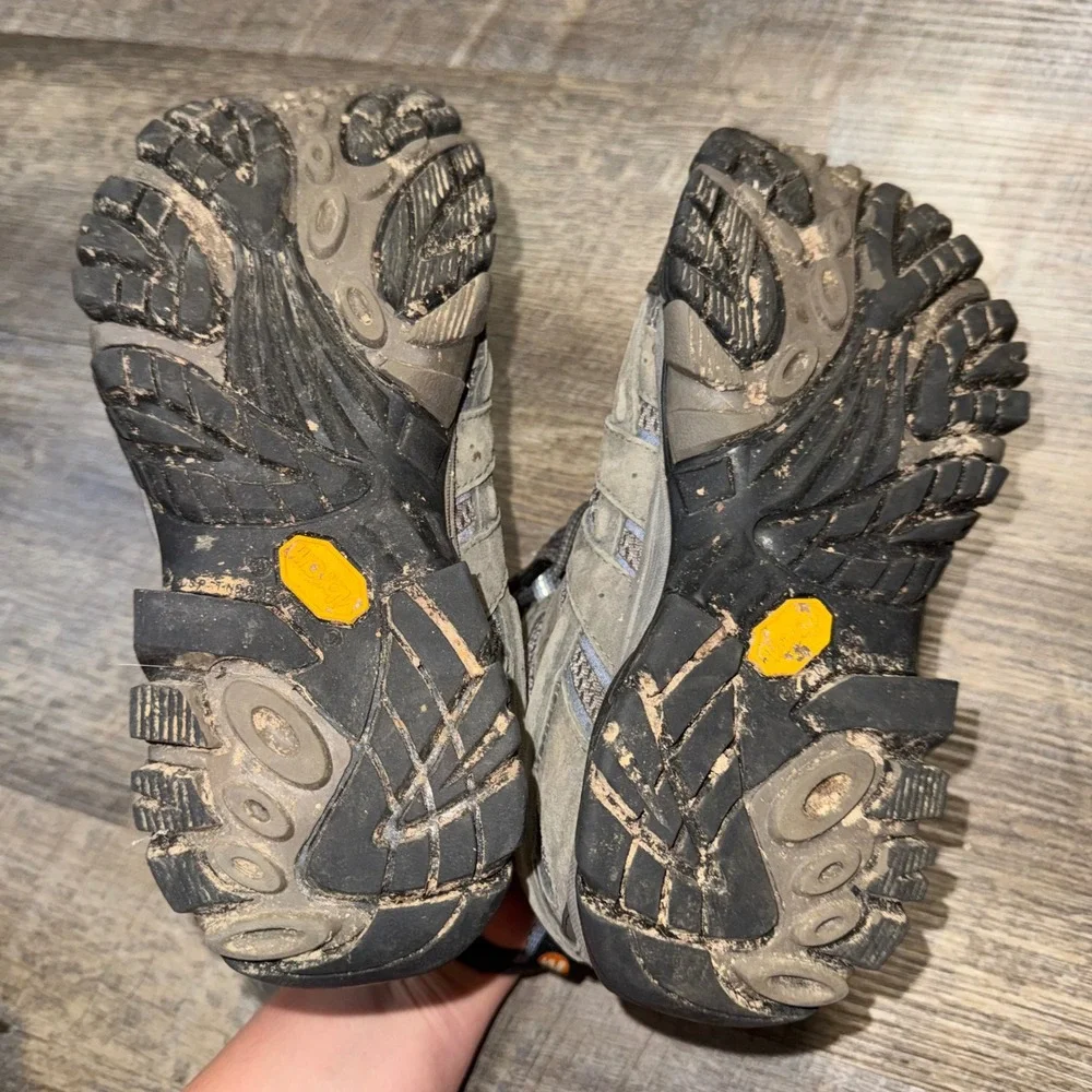 Merrell Moab 2 Mid Waterproof Hiking Boots Granite Grey Suede Vibram J06054